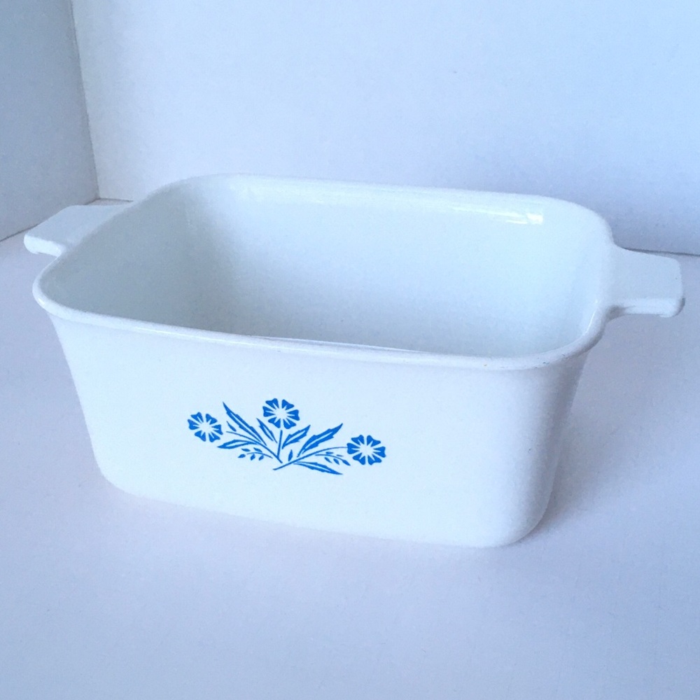 Corning ware 1.5qt loaf bowl handle server USA